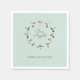 カスタムボンアペティットカリフォルニアハミングバード スタンダードカクテルナプキン