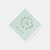 カスタムボンアペティットカリフォルニアハミングバード スタンダードカクテルナプキン (角)