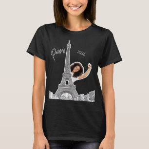 カスタムボンジュール2026: エッフェル塔のお土産 Tシャツ