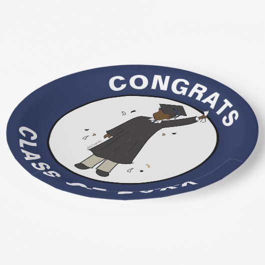 カスタムボーイアバター|高校卒業パーティーP ペーパープレート (アングル)