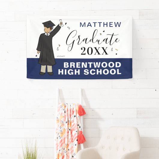 カスタムボーイアバター|高校卒業旗 横断幕 (インサイチュ)