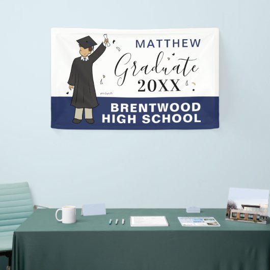 カスタムボーイアバター|高校卒業旗 横断幕 (トレードショー)