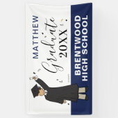 カスタムボーイアバター|高校卒業旗 横断幕 (縦)