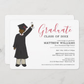 カスタムボーイアバター|高校卒業 招待状 (正面/裏面)