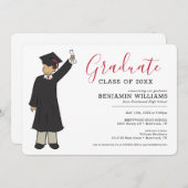 カスタムボーイアバター|高校卒業 招待状 (正面/裏面)