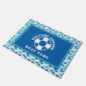 カスタムボートの航海魚ウェルカムアボード ドアマット (アングル)