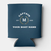 カスタムボートキャプテンモノグラム金ゴールドローレル航海の 缶クーラー (正面)