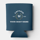 カスタムボートキャプテンモノグラム金ゴールドローレル航海の 缶クーラー (裏面)