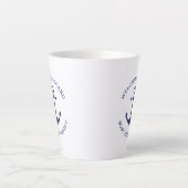 カスタムボート名ウェルカムアボード航海のいかり カフェラテマグ (正面)