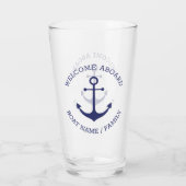 カスタムボート名ウェルカムアボード航海のいかり タンブラーグラス (裏面)