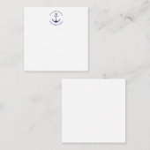 カスタムボート名ウェルカムアボード航海のいかり ノートカード (正面/裏面)