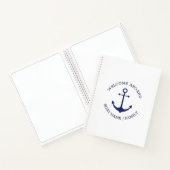 カスタムボート名ウェルカムアボード航海のいかり ノートブック (内部)