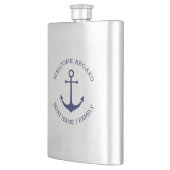 カスタムボート名ウェルカムアボード航海のいかり フラスク (左)