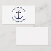 カスタムボート名ウェルカムアボード航海のいかり プレイスカード (正面/裏面)