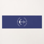 カスタムボート名ウェルカムアボード航海のいかり ヨガマット (裏面(横))