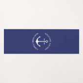 カスタムボート名ウェルカムアボード航海のいかり ヨガマット (正面(横))