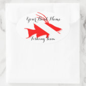 カスタムボート名ホッグ魚スナッパーシール 楕円形シール (バッグ)