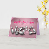 カスタムボーリンググリーティングカード カード (黄色い花)