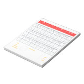 カスタムボーリングスコアシート | 10ピンボーリング ノートパッド (回転)