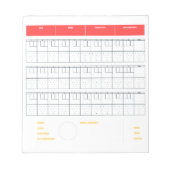 カスタムボーリングスコアシート | 10ピンボーリング ノートパッド (正面)