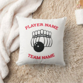 カスタムボーリングチームロゴ |スポーツバーホームデコール クッション (ブランケット)