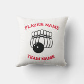 カスタムボーリングチームロゴ |スポーツバーホームデコール クッション (裏面)