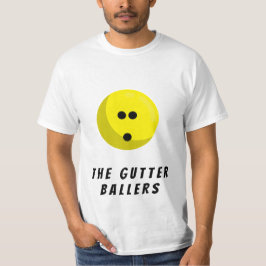 カスタムボーリングチーム名 |イエローボーリングボール Tシャツ