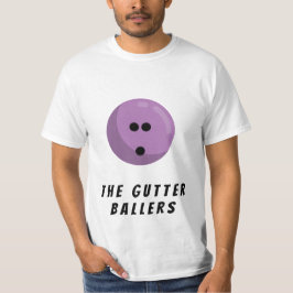 カスタムボーリングチーム名 |ラベンダーボウリングボール Tシャツ