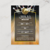 カスタムボーリングトレーディングカーモダンド、ボウリングをする人、 クリケットの投手カード コーリングカード (裏面)