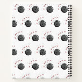 カスタムボーリングボール&ピン名前をカスタムする ノートブック (裏面)