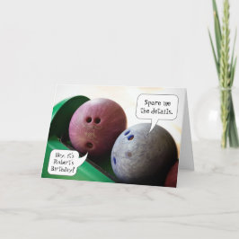 カスタムボーリングリーグボウリングをする人、 クリケットの投手誕生日カード カード