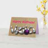 カスタムボーリング カード (黄色い花)