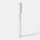 カスタムボールドモノグラム ラベンダー ストライプ iPhoneケース (右側面)