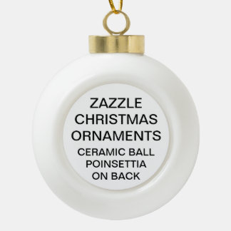 カスタムポインセティアボールクリスマス装飾テンプレート セラミックボールオーナメント