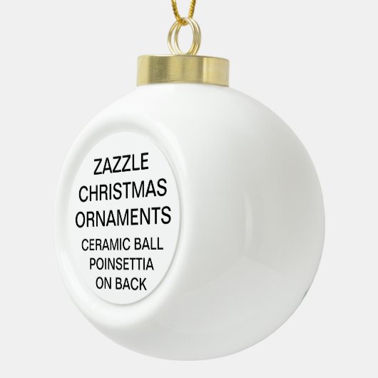 カスタムポインセティアボールクリスマス装飾テンプレート セラミックボールオーナメント (右)