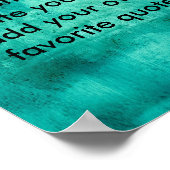 カスタムポスター独自の8 x 10ティール(緑がかった色)ブルーを作成 ポスター (角)