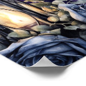 カスタムポスター紫ゴシック様式のウェルカムサイン ポスター (角)