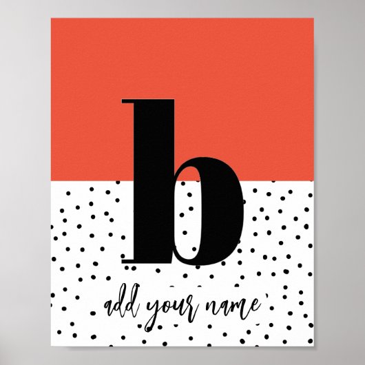 カスタムポスター – 小文字b ポスター (正面)