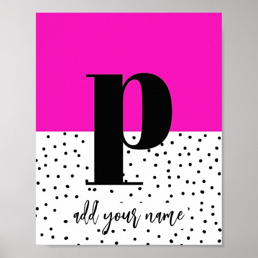 カスタムポスター – 小文字p ポスター (正面)