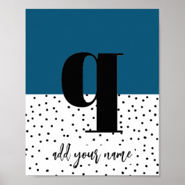 カスタムポスター – 小文字q ポスター