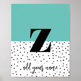 カスタムポスター – 小文字z ポスター