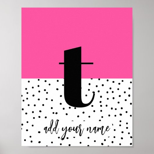 カスタムポスター – Lower Case t ポスター (正面)