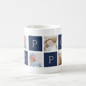 カスタムポポップ祖父フォトコラージュ コーヒーマグカップ (中央)