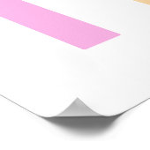 カスタムポムポムパステルレインボープレイルーム ポスター (角)