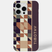 カスタムポリゴントライアングルスクエアアートパターン Case-Mate iPhoneケース (裏面)