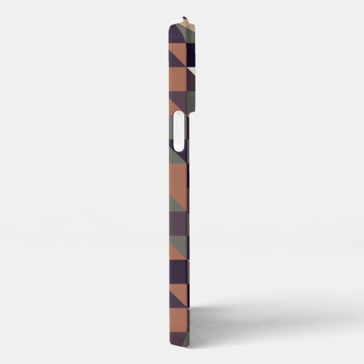 カスタムポリゴン三角形の正方形アートパターン iPhoneケース (右側面)