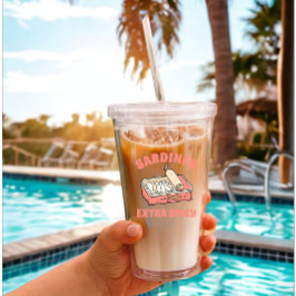 カスタムポルトガルラバーサルディーンライトピンク文字 アクリルタンブラー