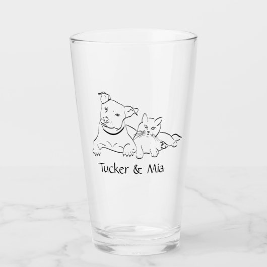 カスタムポートレートガラスのアイスコーヒガラス タンブラーグラス (正面)