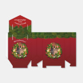 カスタムポートレートクリスマスリース フェイバーボックス (折り畳みなし)