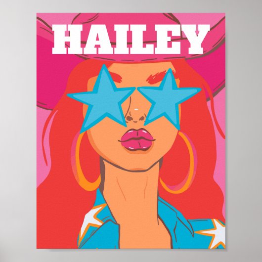 カスタムポートレートドガーリールム名門私立校風のデコーレッドヘア ポスター (正面)